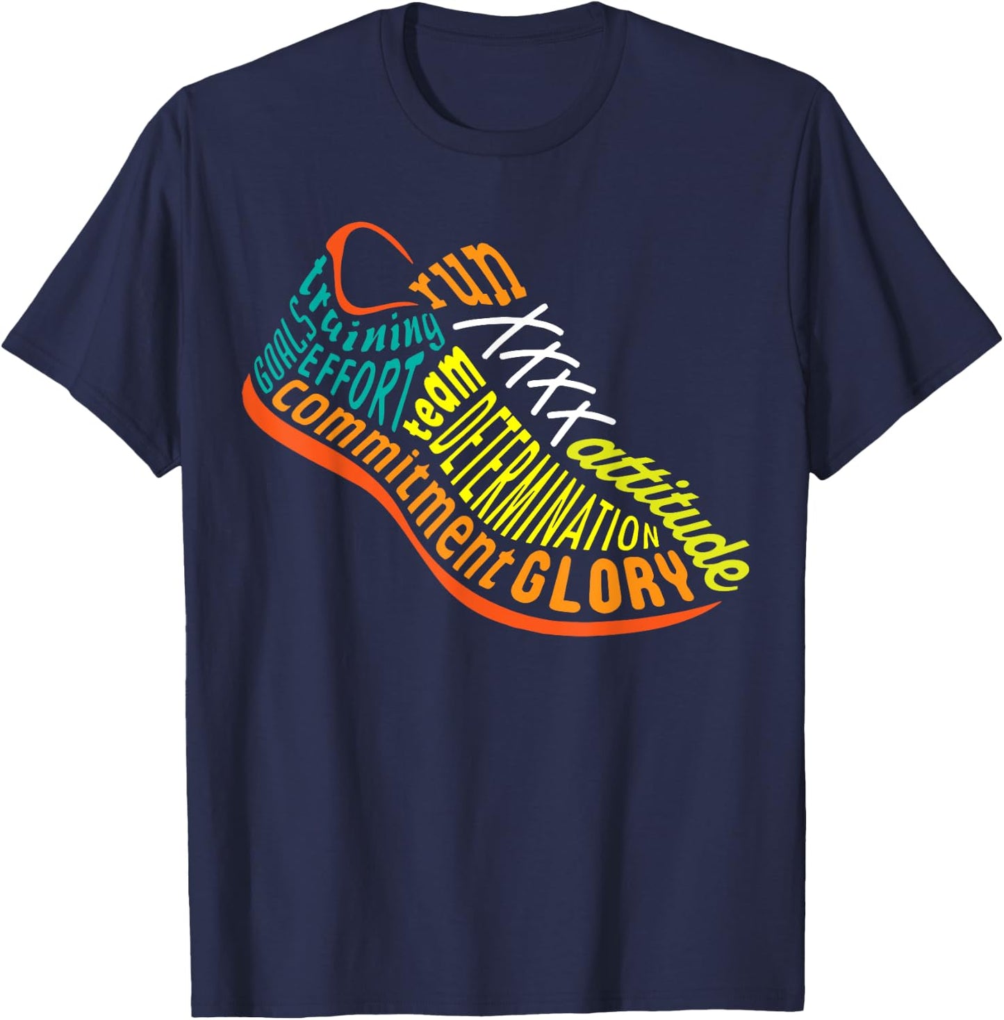.-Runners-. Long Distance Runner XC Running Cross Country Training , Small, Black T-Shirt - T-Shirt | Navy