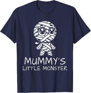 Mummy's Little Monster Halloween Costume T-Shirt - T-Shirt | Navy