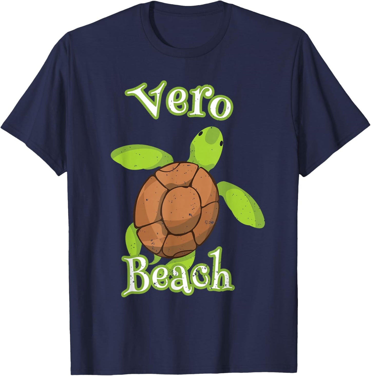 Vero Beach Florida Wildlife Cute Loggerhead Turtle Vacation T-Shirt - T-Shirt | Navy