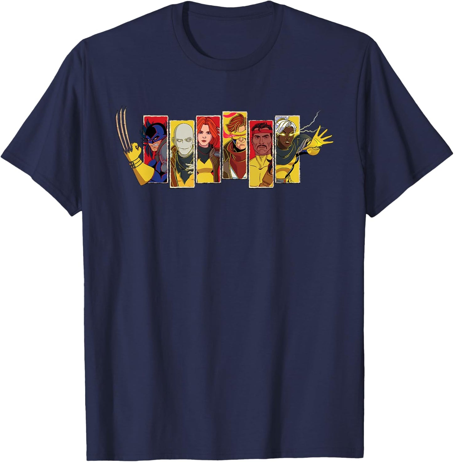 Marvel Studios X-Men '97 Season 2 Team Wasteland Collage T-Shirt - T-Shirt | Navy