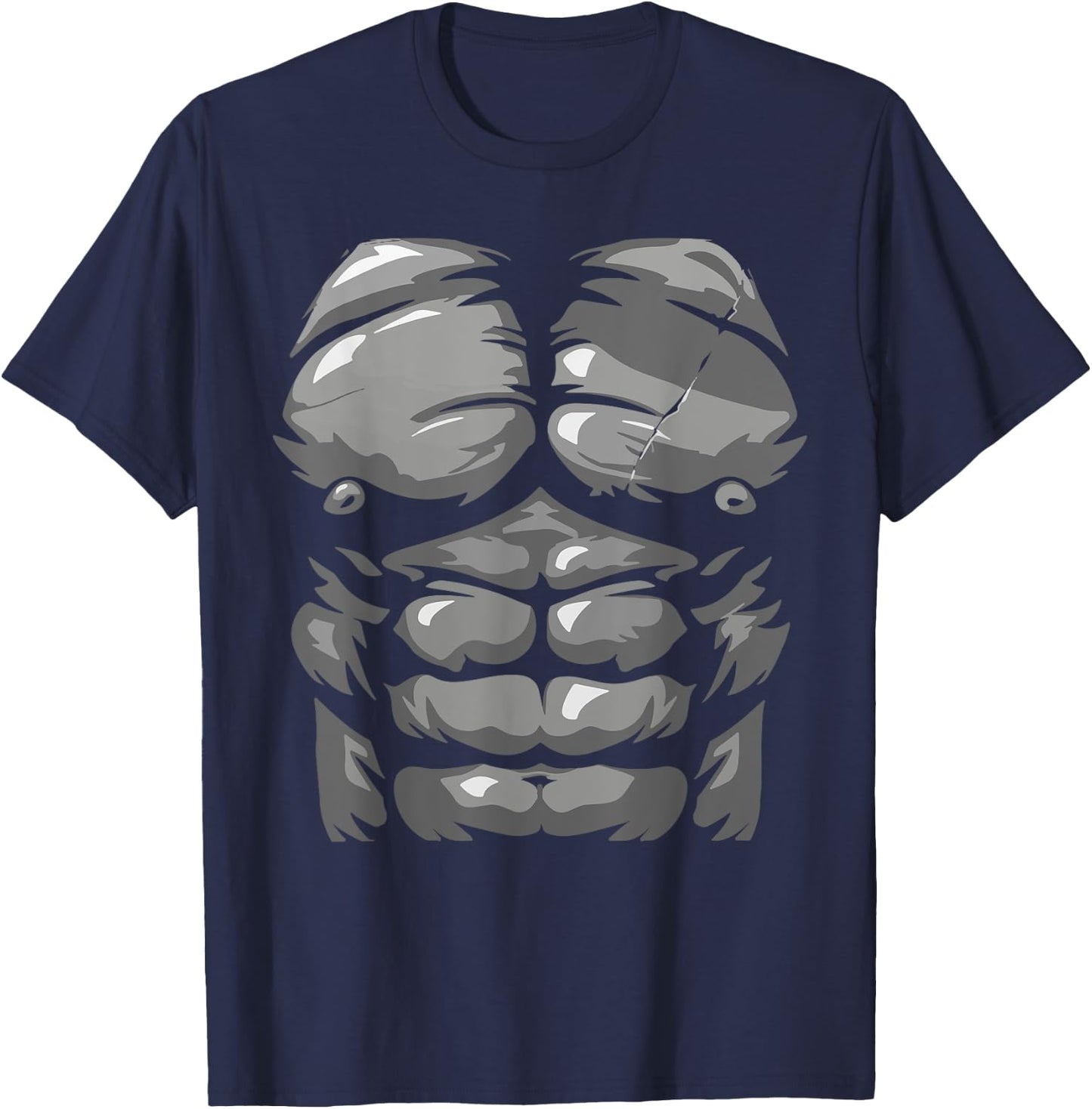 Funny Halloween Shirt Kid Adult Monkey Gorilla Chest Costume T-Shirt - T-Shirt | Navy