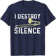 I Destroy Silence - Trombonist Trombone Player Marching Band T-Shirt - T-Shirt | Navy
