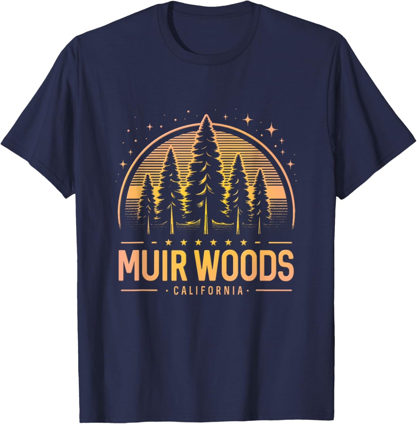 Muir Woods | Muir Woods California | Muir Woods CA Trekking T-Shirt - T-Shirt | Navy