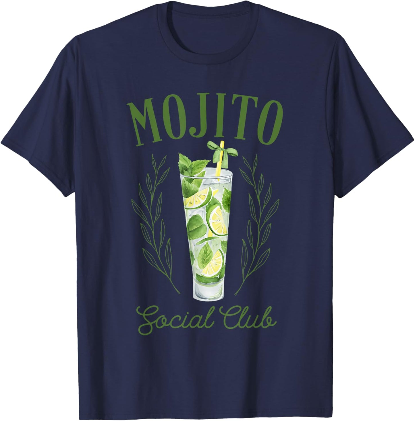 Mojito Social Club Funny Mojito Lovers Apparel T-Shirt - T-Shirt | Navy