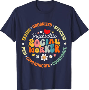 Psychiatric Social Worker Squad Back to School T-Shirt - T-Shirt | Navy