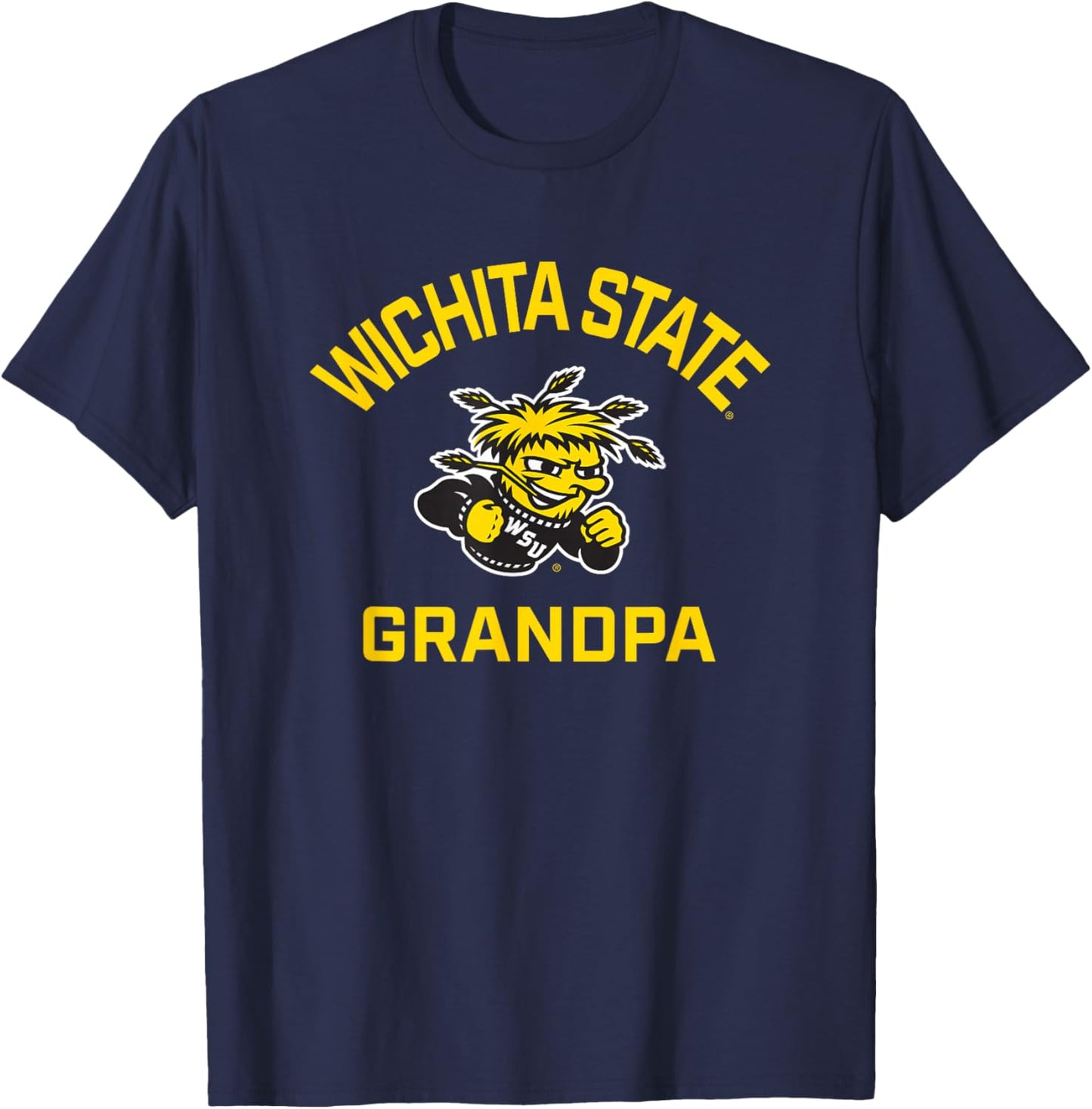 Wichita State University Shockers Arched Grandpa T-Shirt - T-Shirt | Navy