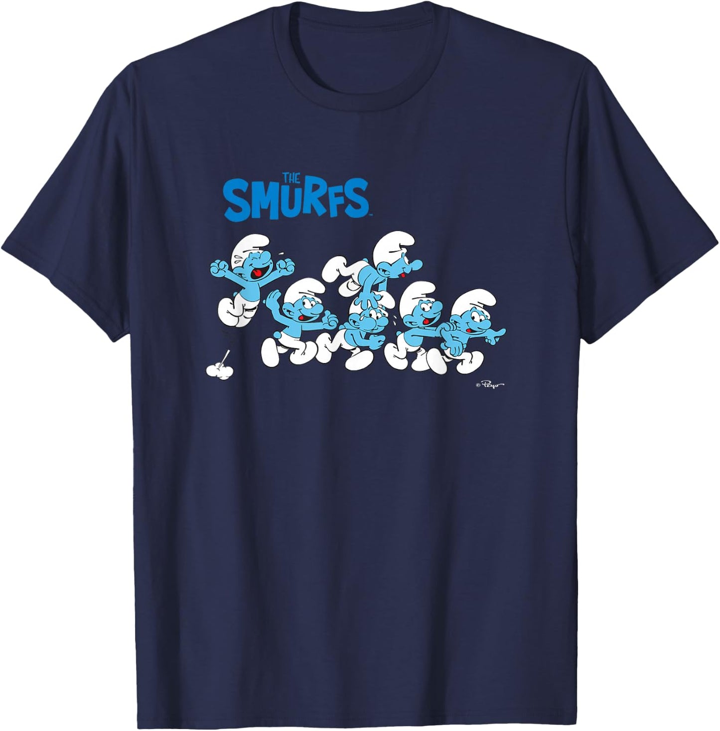 The Smurfs All Excited T-Shirt - T-Shirt | Navy
