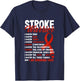 Stroke Warrior Stroke Survivor Stroke Awareness T-Shirt - T-Shirt | Navy