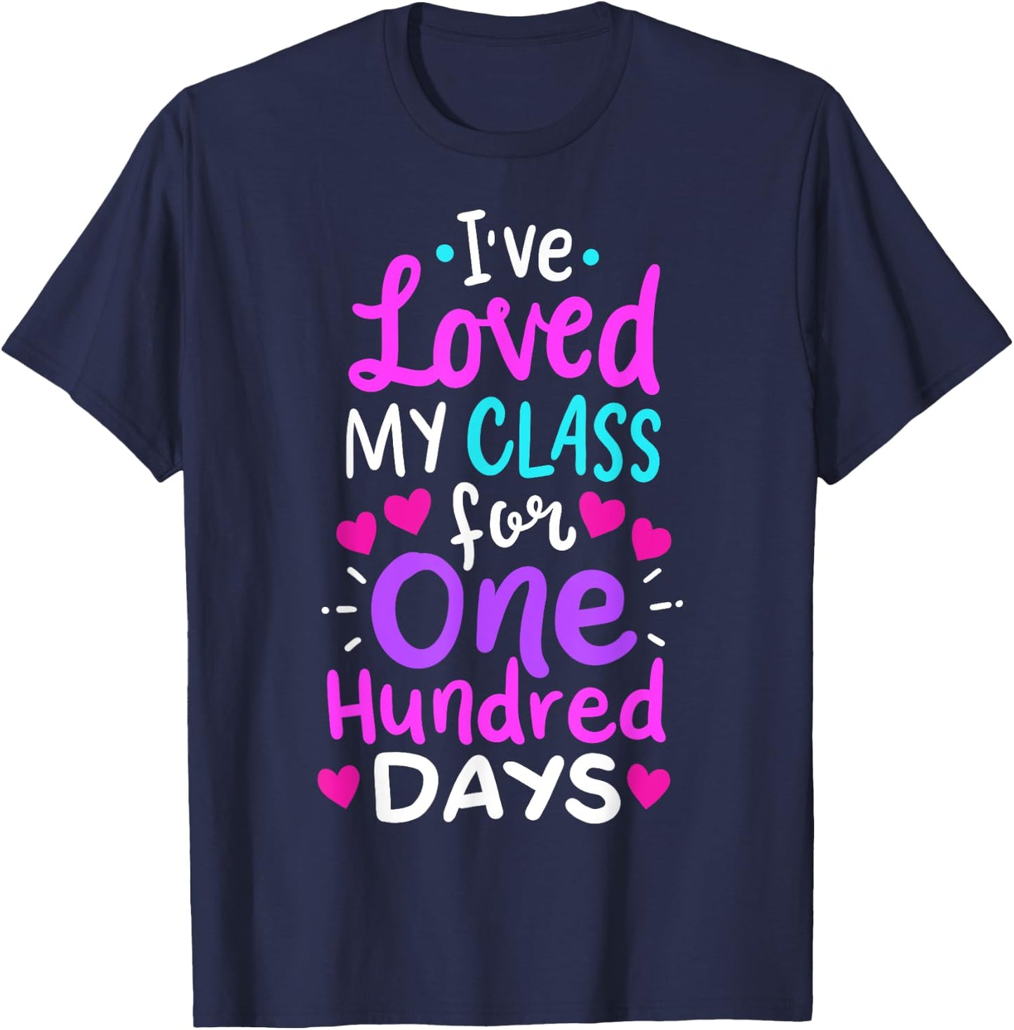 100th Day Of School Teacher Men Women Girls Kids T-Shirt - T-Shirt | Navy