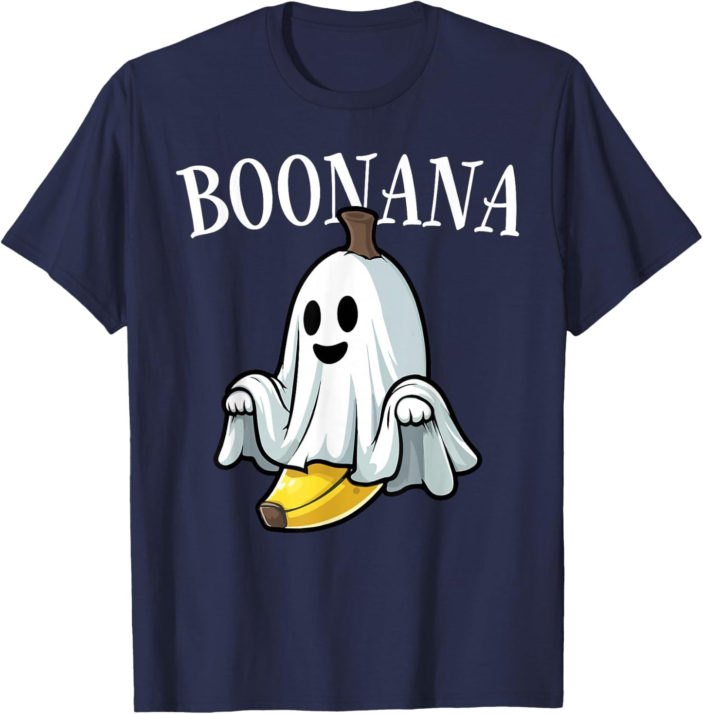 Cute Ghost Banana Costume Boonana Halloween Boys Girls Kids T-Shirt - T-Shirt | Navy