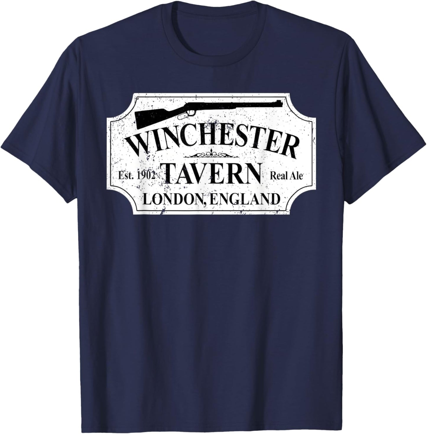 Winchester Vintage Tavern Shaun Horror Of The Dead T-Shirt - T-Shirt | Navy