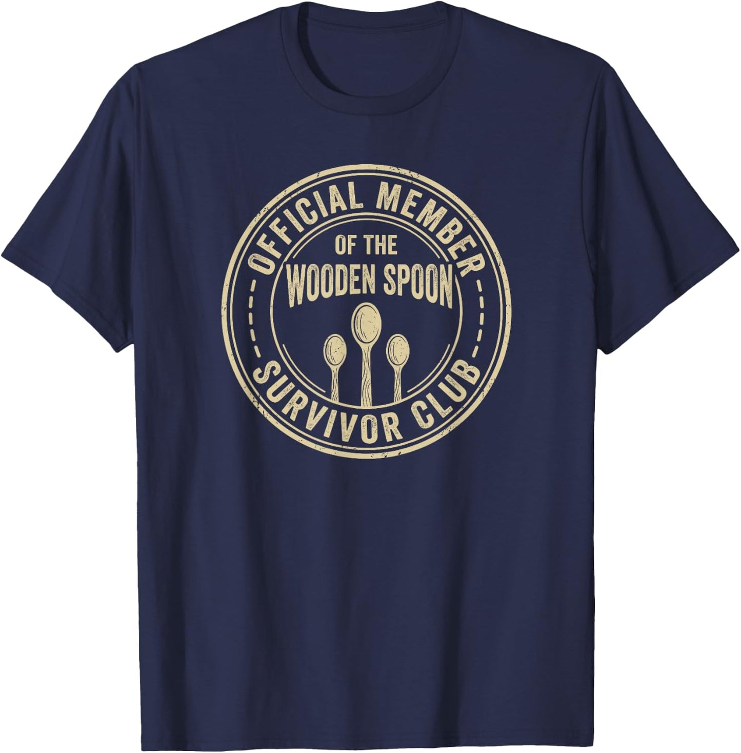 Official Member of The Wooden Spoon Survivor Club Funny T-Shirt - T-Shirt | Navy