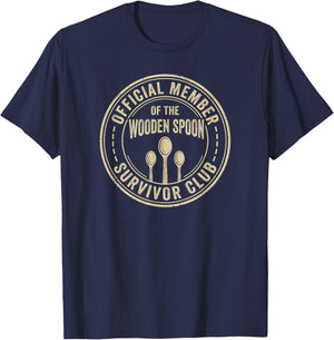 Official Member of The Wooden Spoon Survivor Club Funny T-Shirt - T-Shirt | Navy