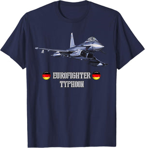 German Figher Aircraft Eurofighter Typhoon T-Shirt - T-Shirt | Navy