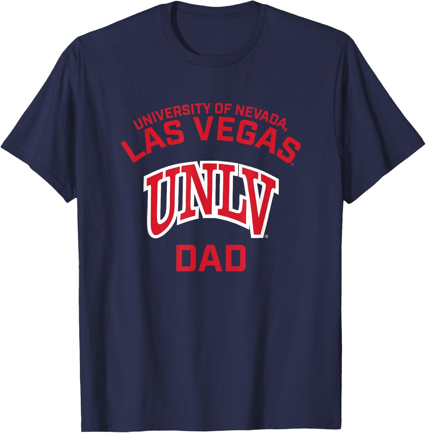 Nevada Las Vegas UNLV Rebels Arched Dad T-Shirt - T-Shirt | Navy