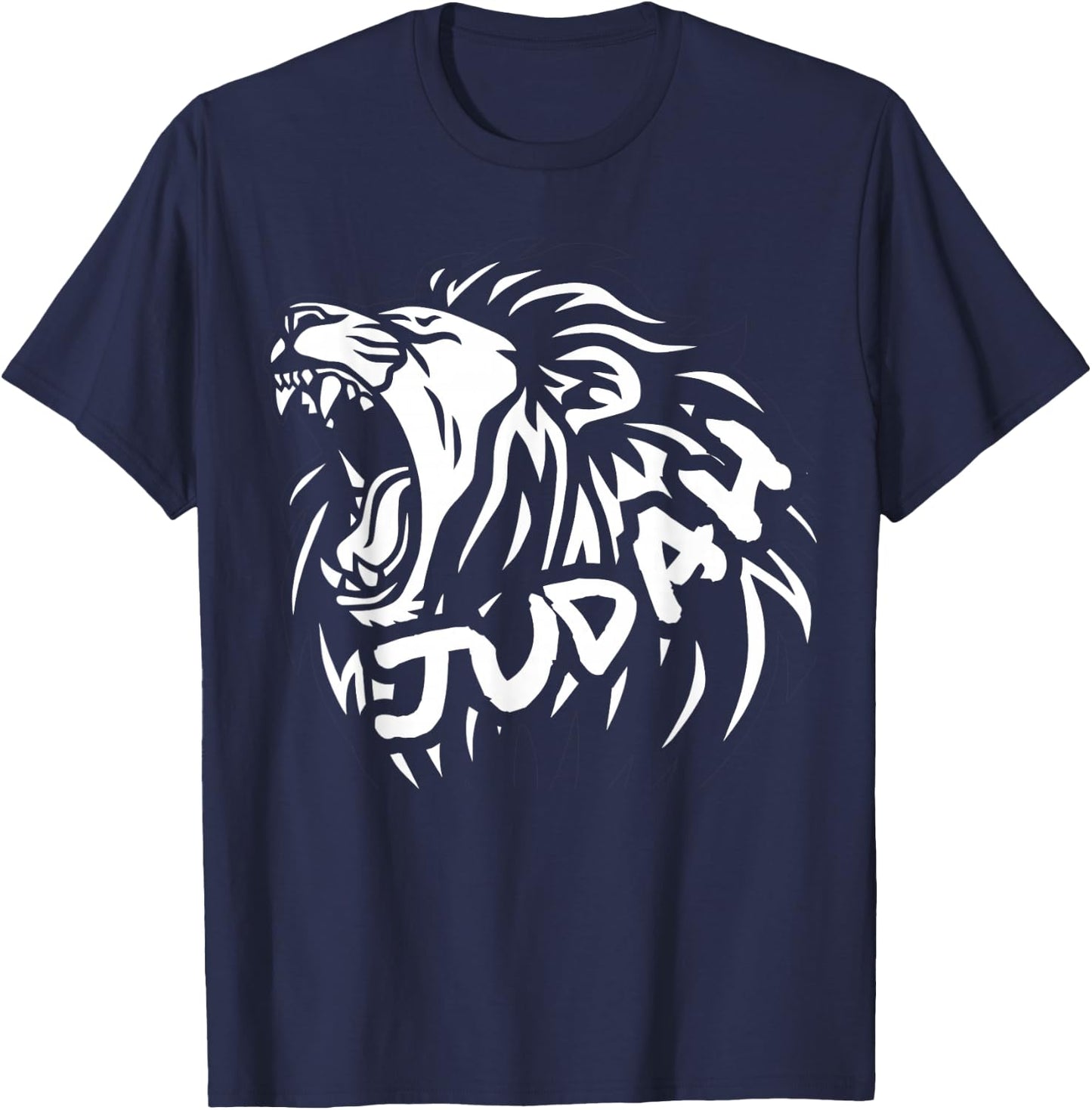 Hebrew Israelite Lion of Judah Yah Yahweh Design T-Shirt - T-Shirt | Navy