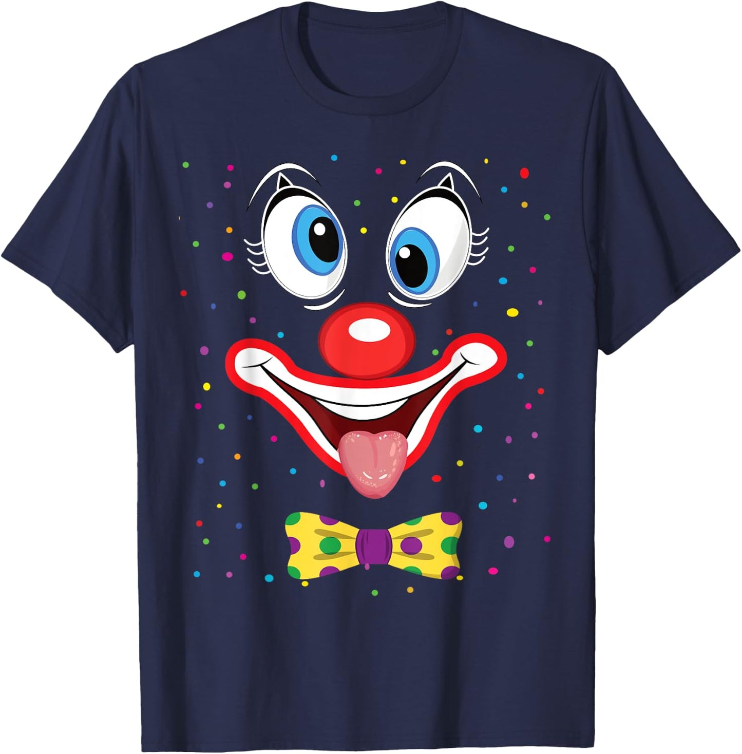 Carnival Clown Face Circus Costume Kids Men Women Carnivals T-Shirt - T-Shirt | Navy