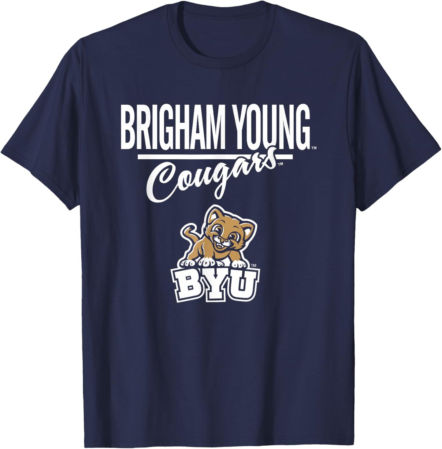 BYU Cougars Mascot Navy Officially Licensed T-Shirt - T-Shirt | Navy
