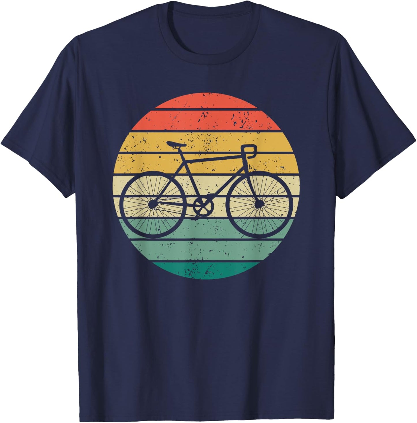 Vintage Racing Bicycle Funny Road Bike Racer Gift Men Women T-Shirt - T-Shirt | Navy