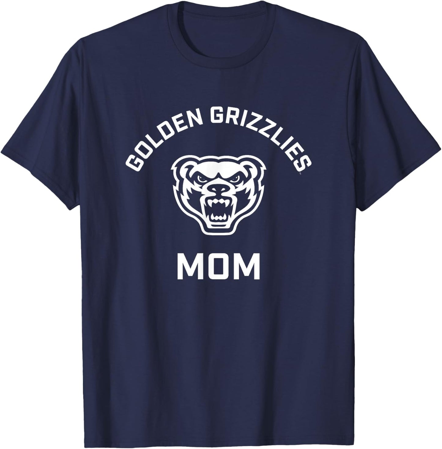 Oakland University Golden Grizzlies Arched Mom T-Shirt - T-Shirt | Navy