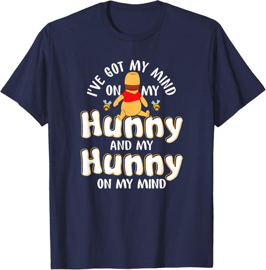 I've Got My Mind On My Hunny and My Hunny T-Shirt - T-Shirt | Navy