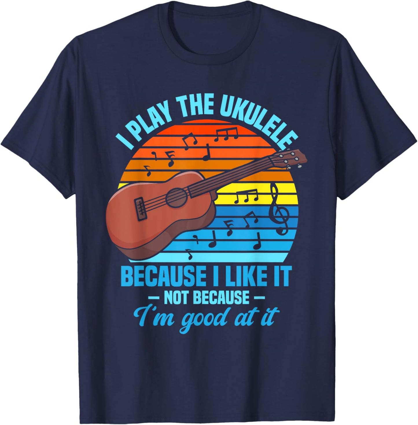 Guitar Ukelele T-Shirt - T-Shirt | Navy