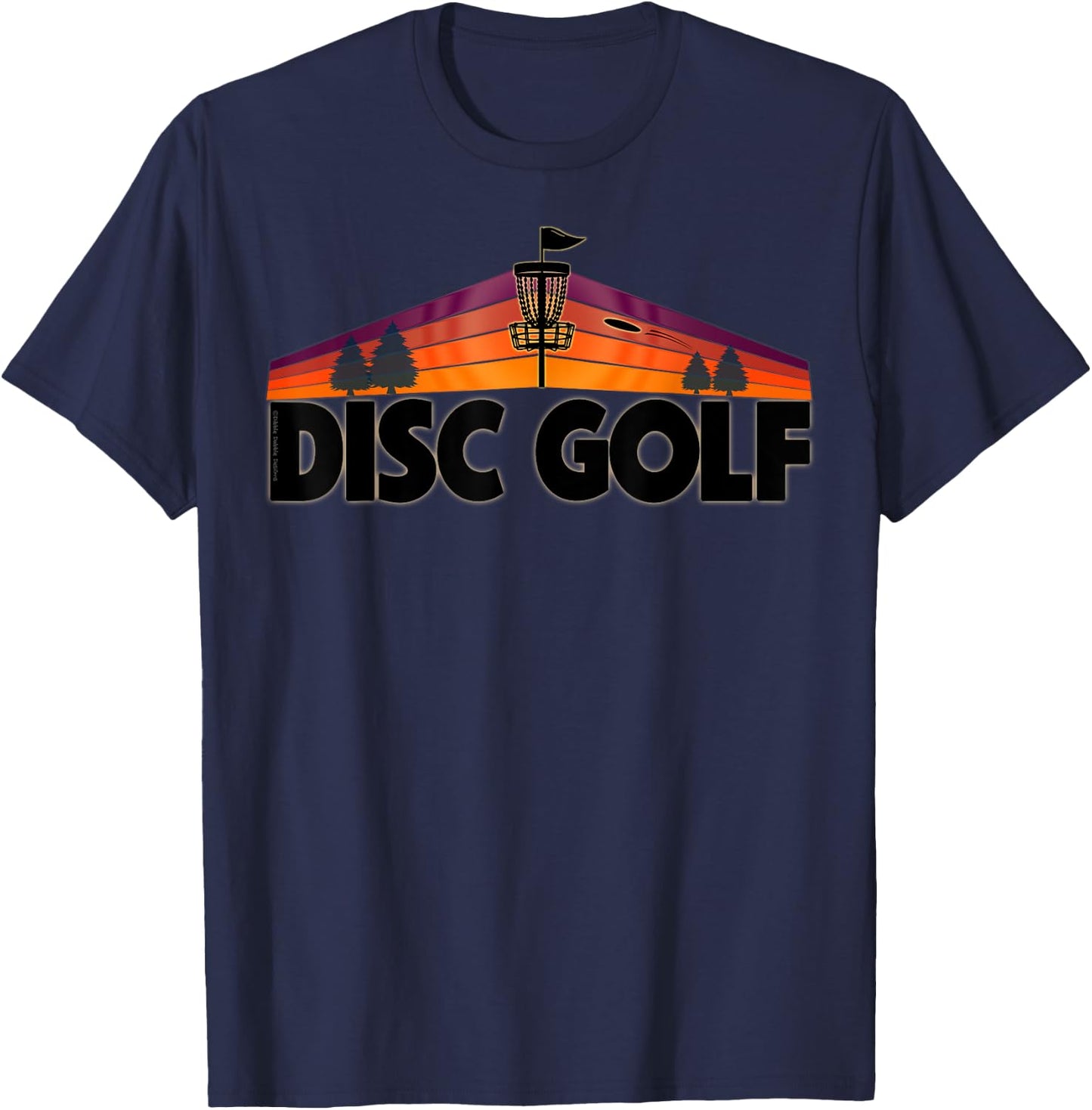 Retro Disc Golf Lover Design - Disc Golf Sport T-Shirt - T-Shirt | Navy
