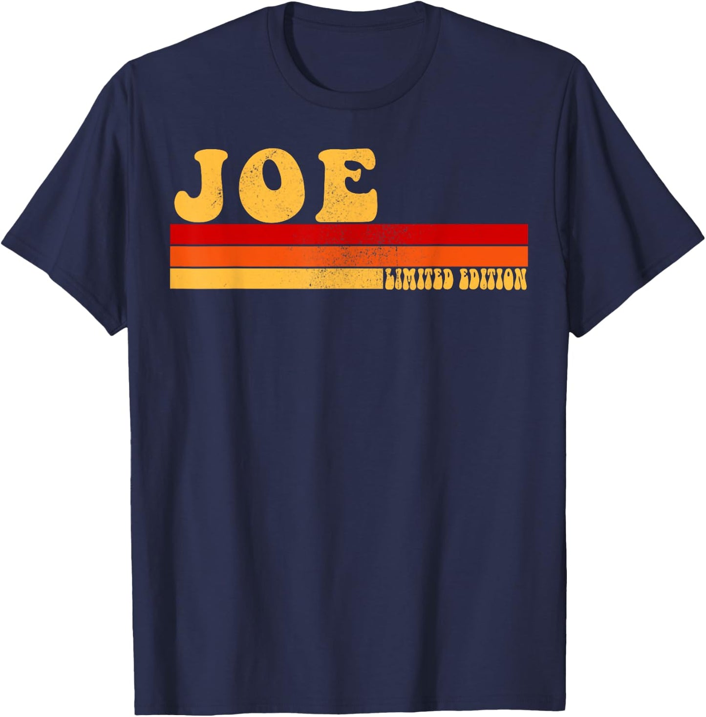 JOE Name Personalized Idea Men Retro Vintage JOE T-Shirt - T-Shirt | Navy