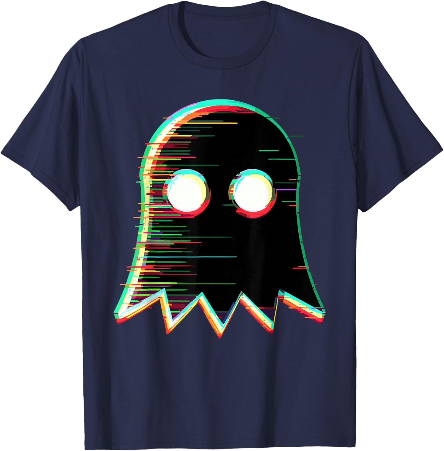 Ghost Vaporwave Halloween T-Shirt - T-Shirt | Navy