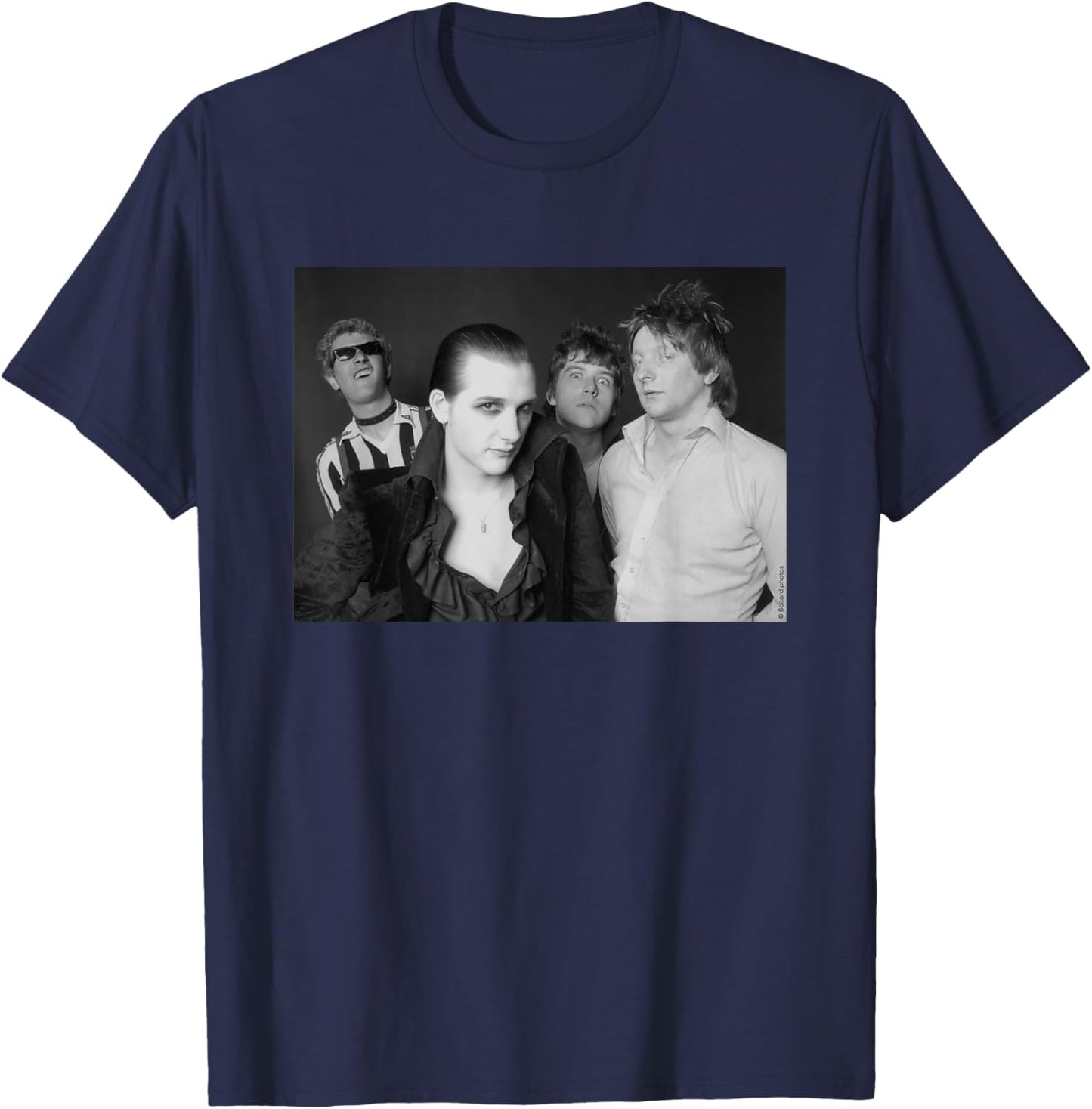 The Damned Band Portrait By Allan Ballard T-Shirt - T-Shirt | Navy