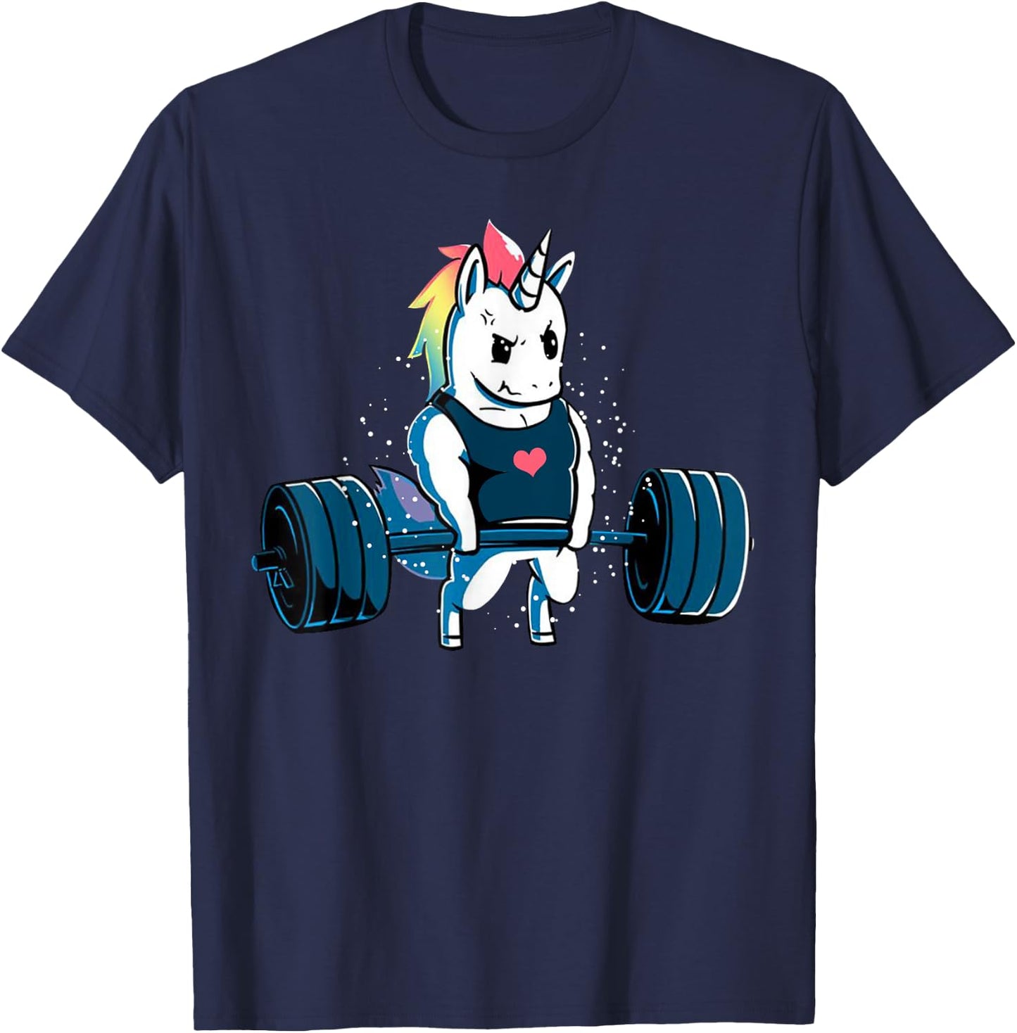Unicorn Powerlifting Weightlifting Deadlifting Gym Lovers T-Shirt - T-Shirt | Navy