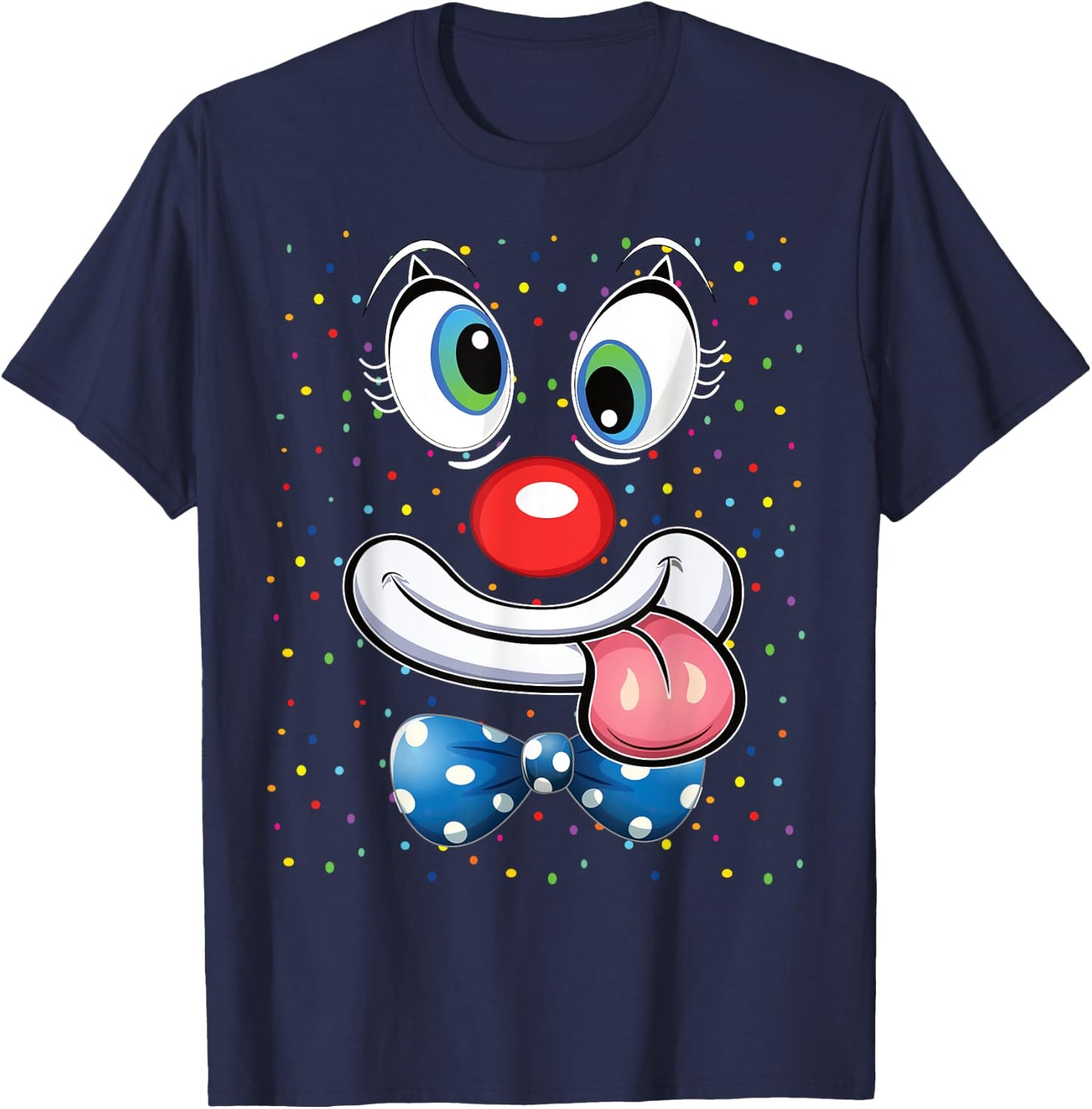 Carnival Clown Face Circus Costume Kids Men Women Carnivals T-Shirt - T-Shirt | Navy