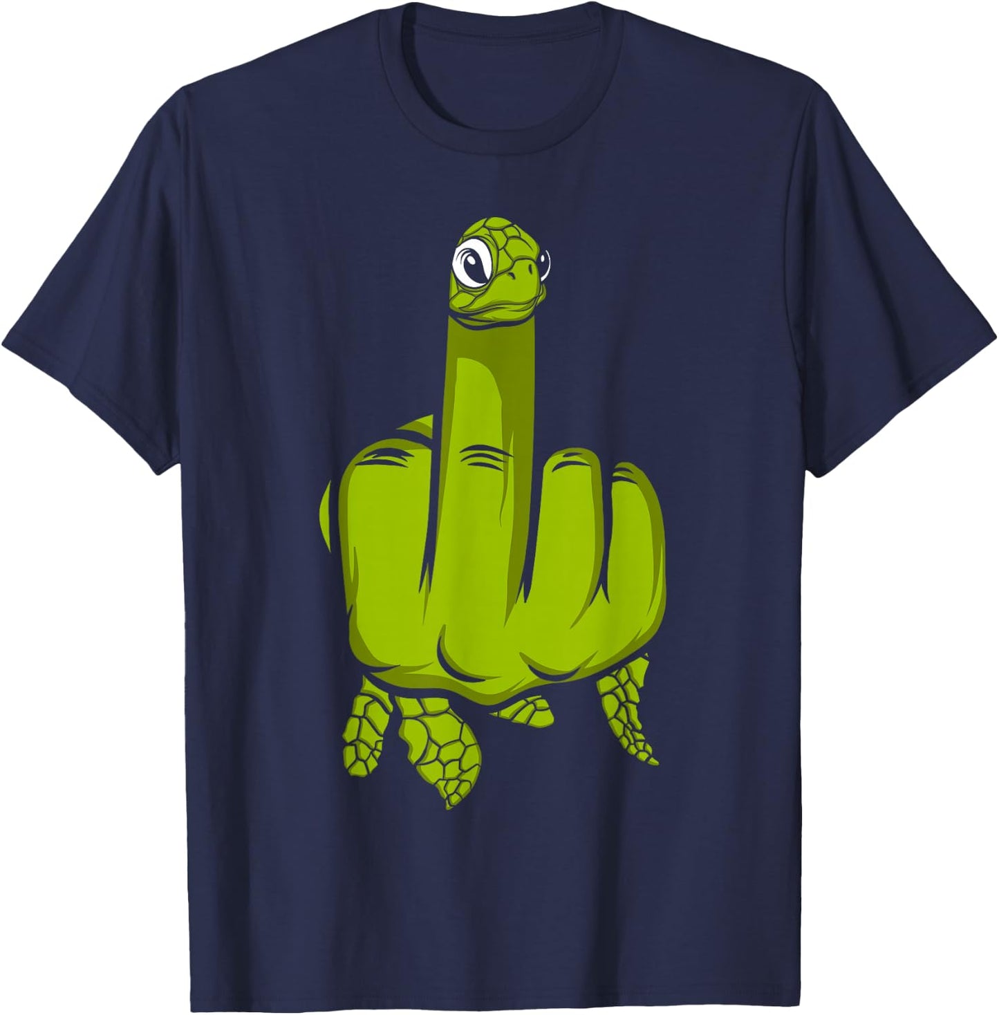 Middle Finger Turtle T-Shirt - T-Shirt | Navy