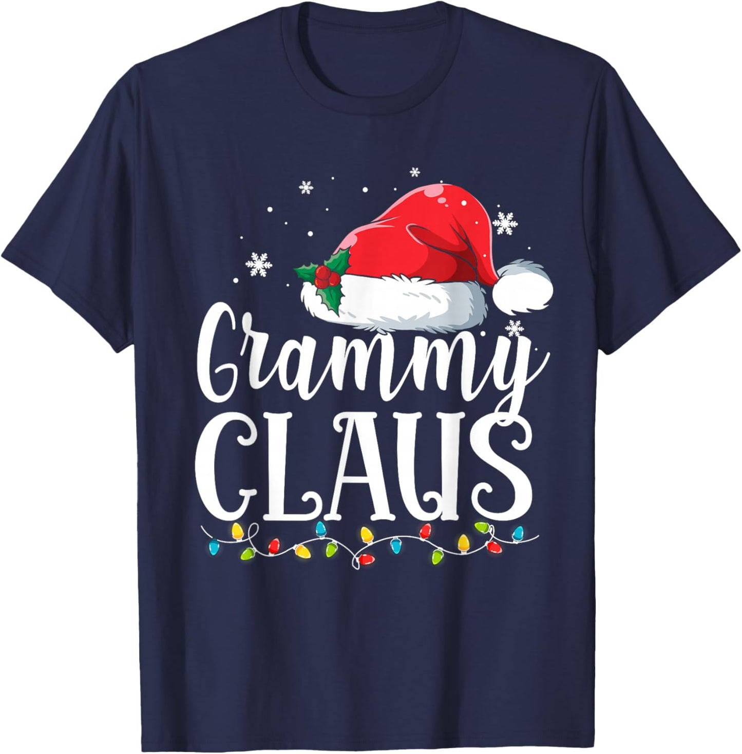 Grammy Claus Christmas Family Matching Pajamas Funny Xmas T-Shirt - T-Shirt | Navy