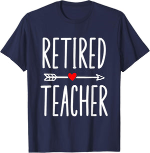 Retired Teacher Cool Design Women Retirement T-Shirt - T-Shirt | Navy
