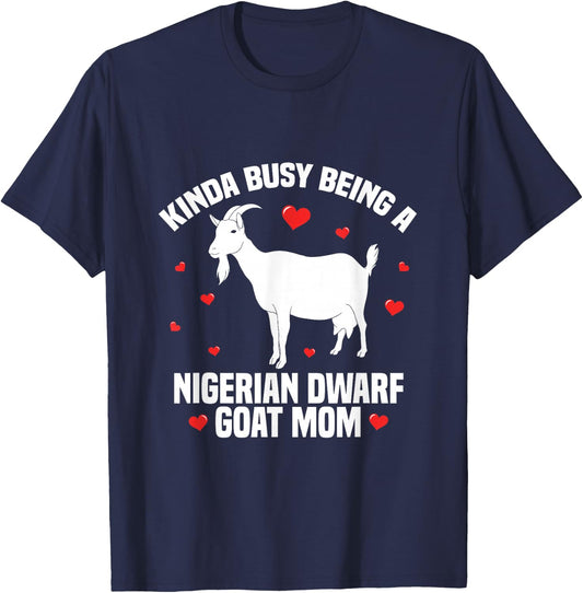 Goat Mama Owner Stuffed Animal Nigerian Dwarf Goat Mom T-Shirt - T-Shirt | Navy