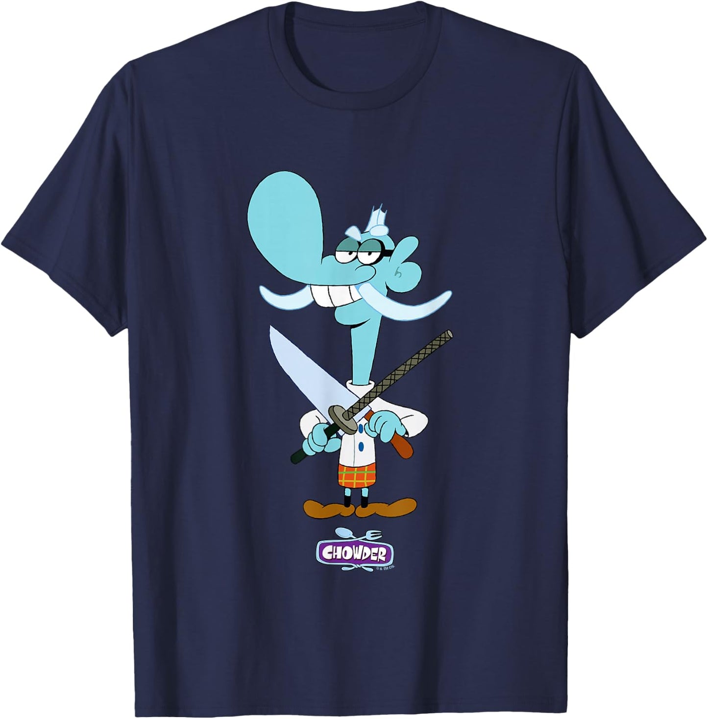 Chowder Mung Daal Sharpening A Knife Serious Face T-Shirt - T-Shirt | Navy