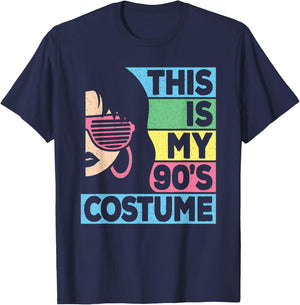 This Is My 90's Costume Women 1990s 90s Outfit Disco Party T-Shirt - T-Shirt | Navy