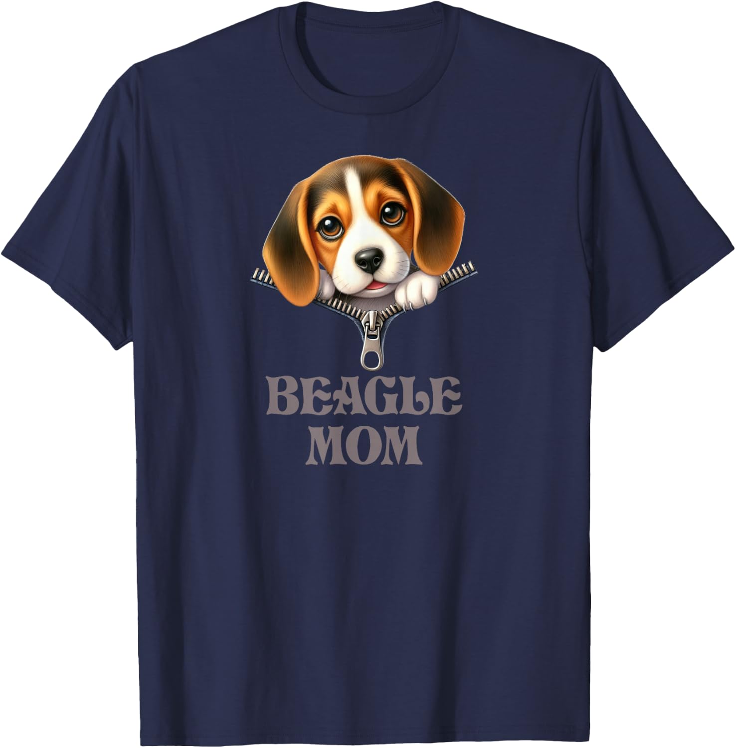 Beagle Mom T-Shirt - T-Shirt | Navy
