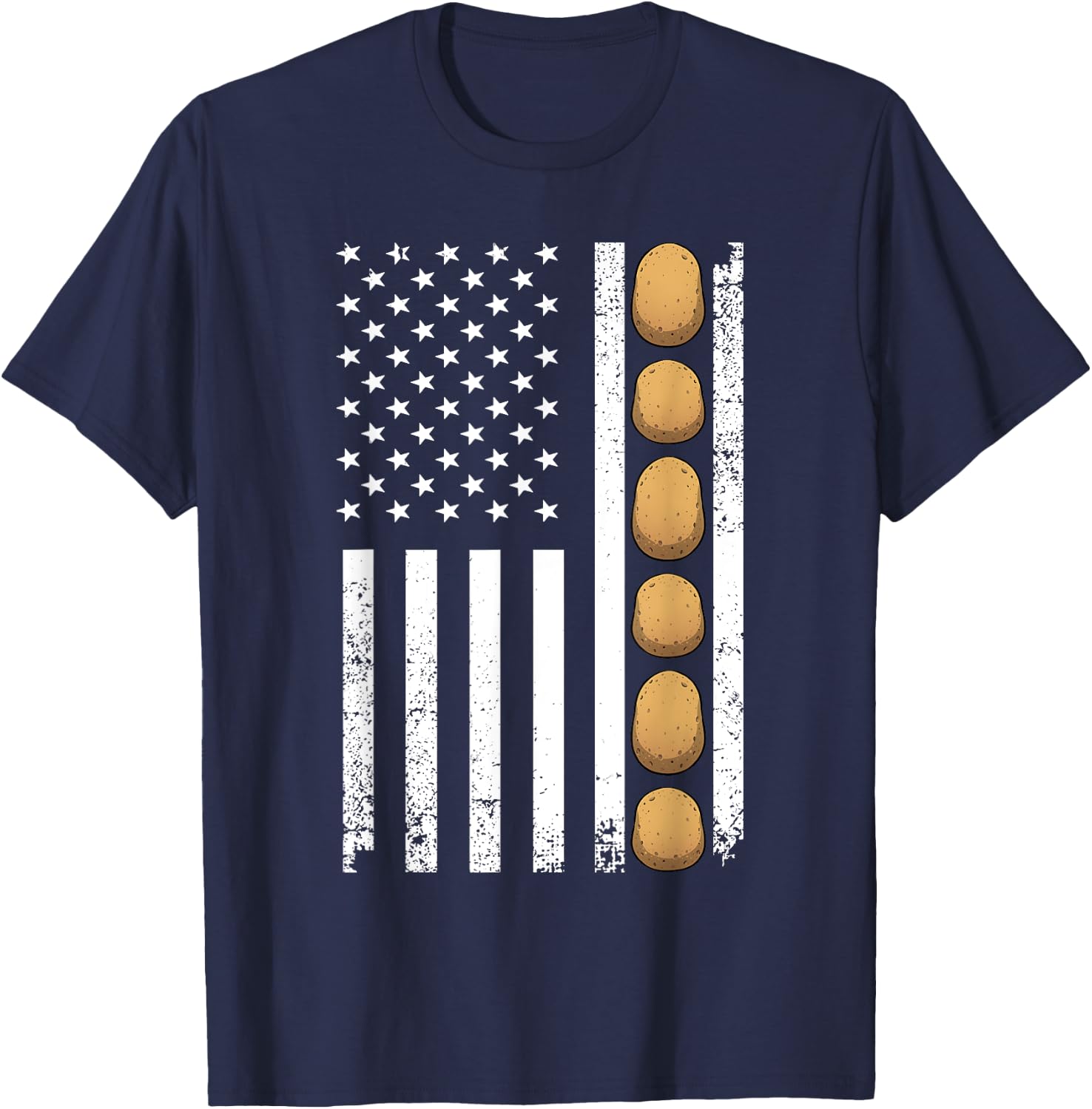 Potato Novelty Women Adult Toddler Gag Potato Lover T-Shirt - T-Shirt | Navy