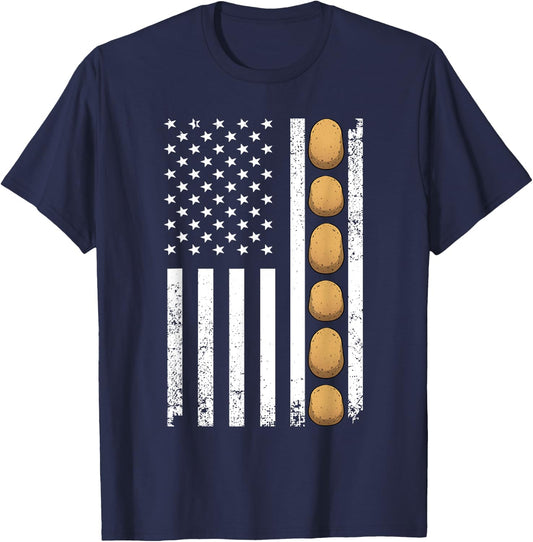 Potato Novelty Women Adult Toddler Gag Potato Lover T-Shirt - T-Shirt | Navy