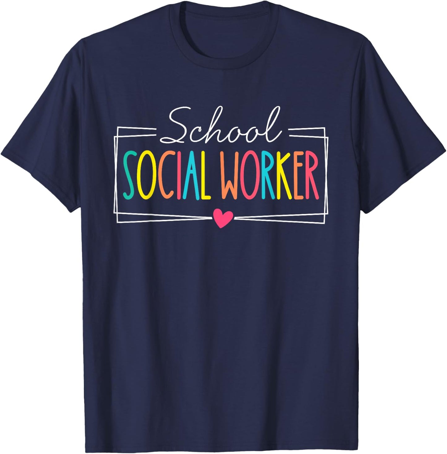 School Social Worker Summer Women Funny Last Day Of School T-Shirt - T-Shirt | Navy