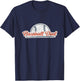 Baseball Dad Cool Simple Vintage Look Sports Graphic T-Shirt - T-Shirt | Navy