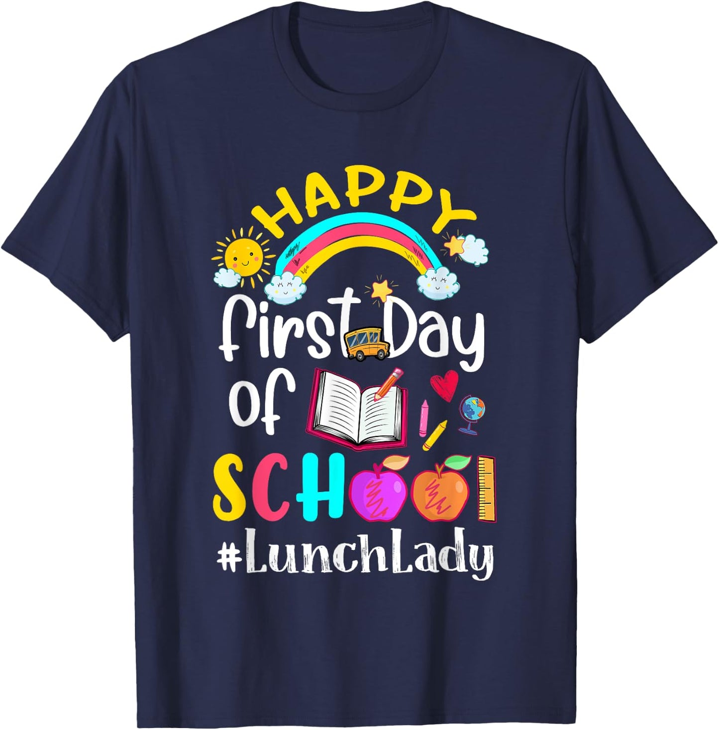 First Day Of School Team Lunch Lady Squad Back To School T-Shirt - T-Shirt | Navy
