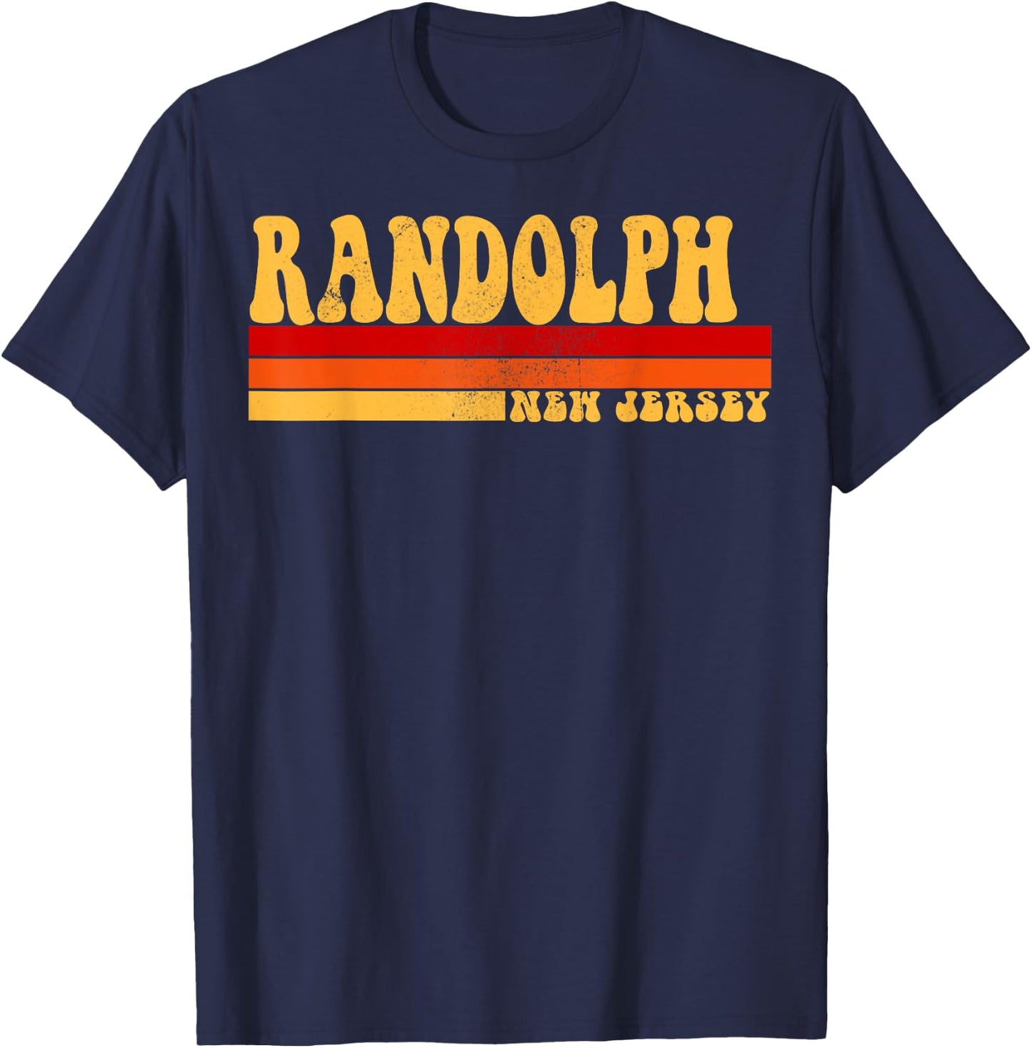 RANDOLPH New Jersey City Vintage Roots Retro Design 70s 80s T-Shirt - T-Shirt | Navy