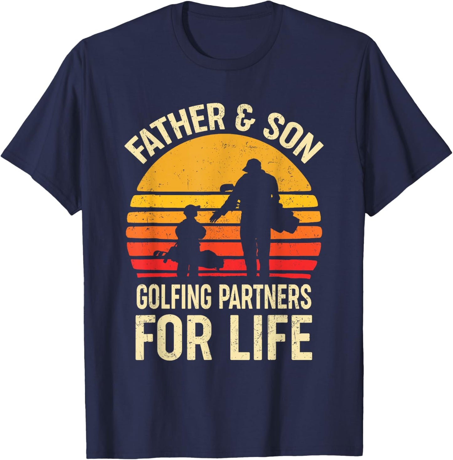 Golf Golfing Father Son Matching Dad T-Shirt - T-Shirt | Navy