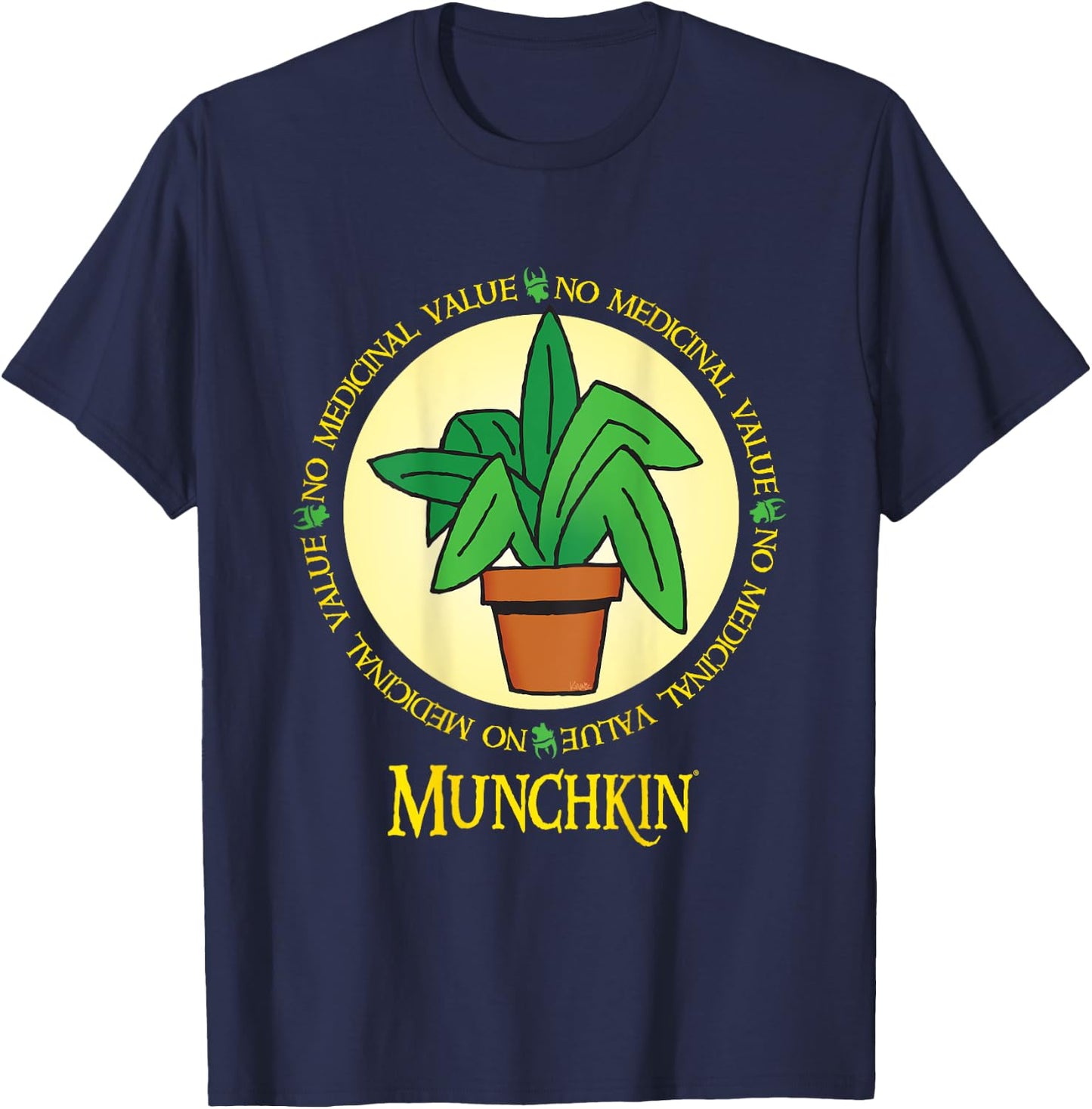 Munchkin Potted Plant T-Shirt - T-Shirt | Navy