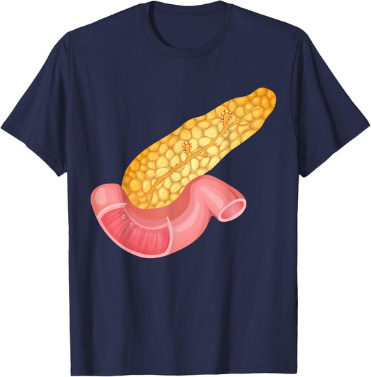 Human Body Organs Anatomy Group Costumes - Pancreas Costume T-Shirt - T-Shirt | Navy
