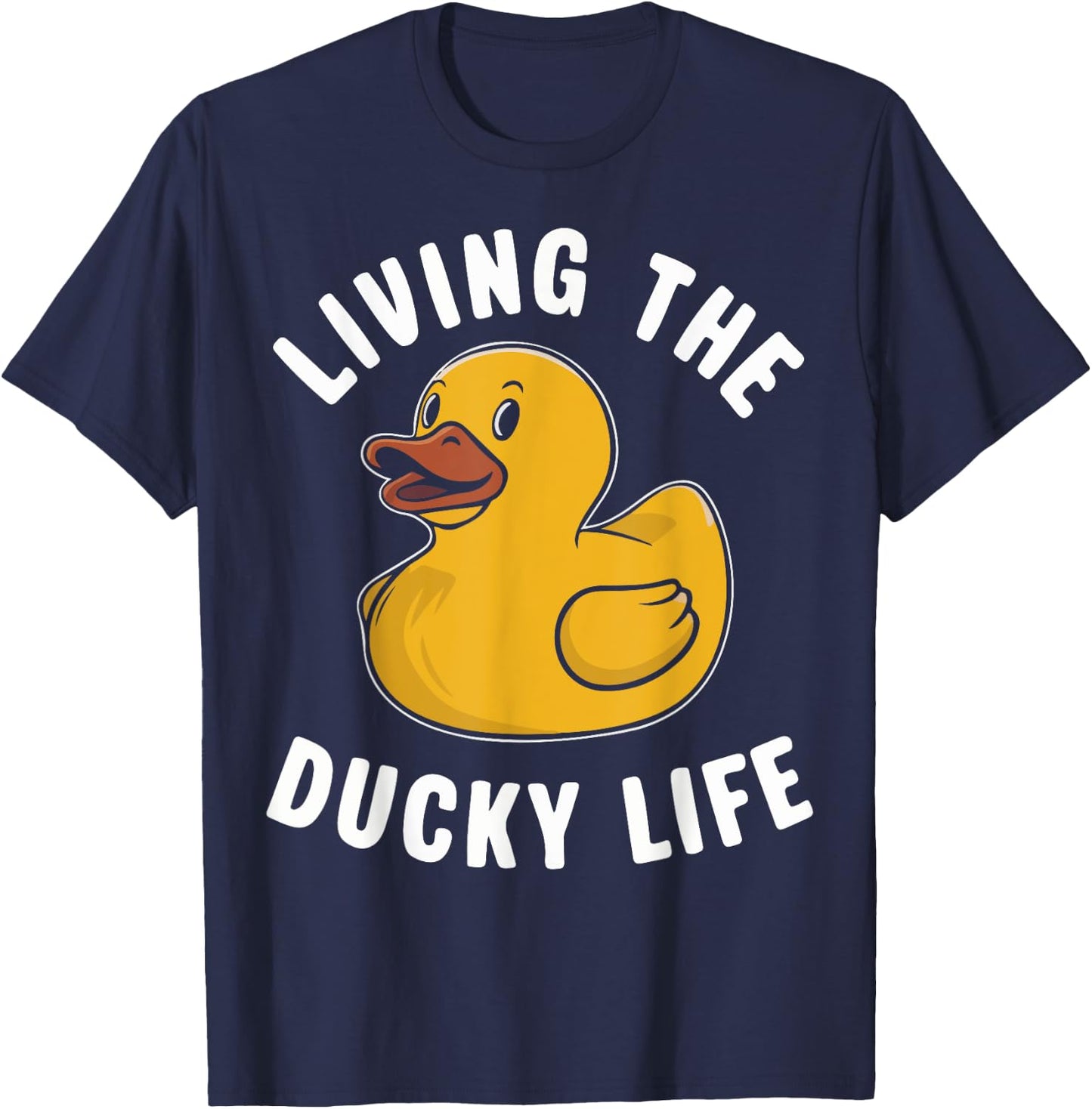 Living the Ducky Life Rubber Duck T-Shirt - T-Shirt | Navy
