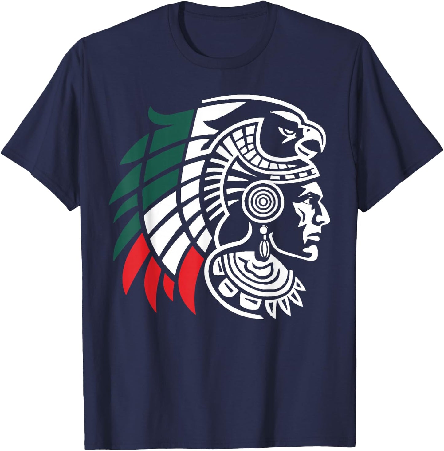 Aztec Warrior Mayan Indigenous Mexican Aztec Jaguar T-Shirt - T-Shirt | Navy